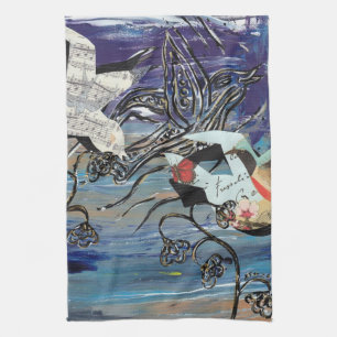 Serviette de cuisine d'oiseaux de chanson