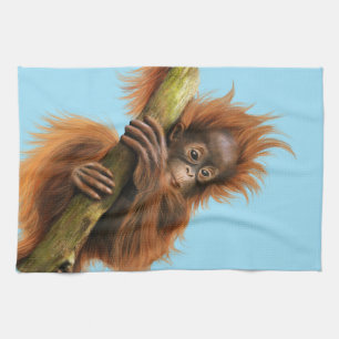 Serviette de cuisine d'orang-outan 16" x 24"