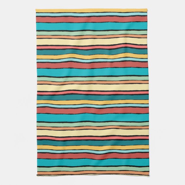 Serviette de cuisine en bande père Noël Fe 16 po x (Vertical)