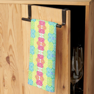 Serviette de cuisine en mosaïque multicolore