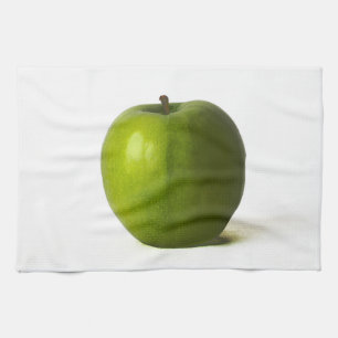 Serviette de cuisine en tcn de pomme verte