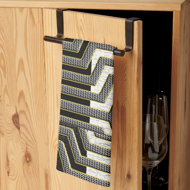 Serviette de cuisine en tissu Kuba africain (Pliage en tiers)