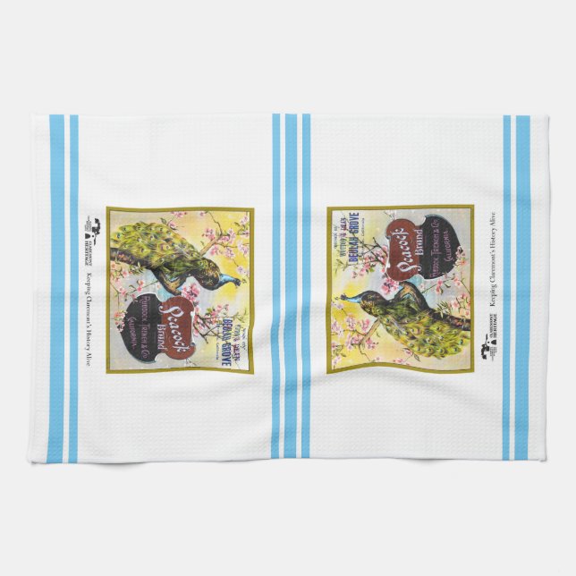 Serviette de cuisine - étiquette de caisse de frui (Horizontal)