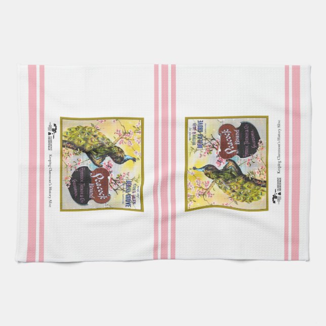 Serviette de cuisine - étiquette de caisse de frui (Horizontal)