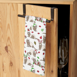 Serviette de cuisine Ferret de Noël