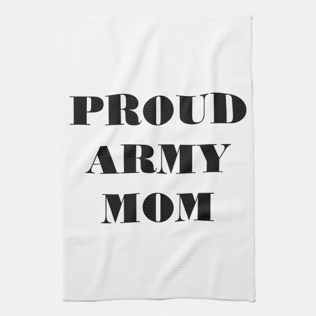 Serviette de cuisine Fière maman armée (Vertical)