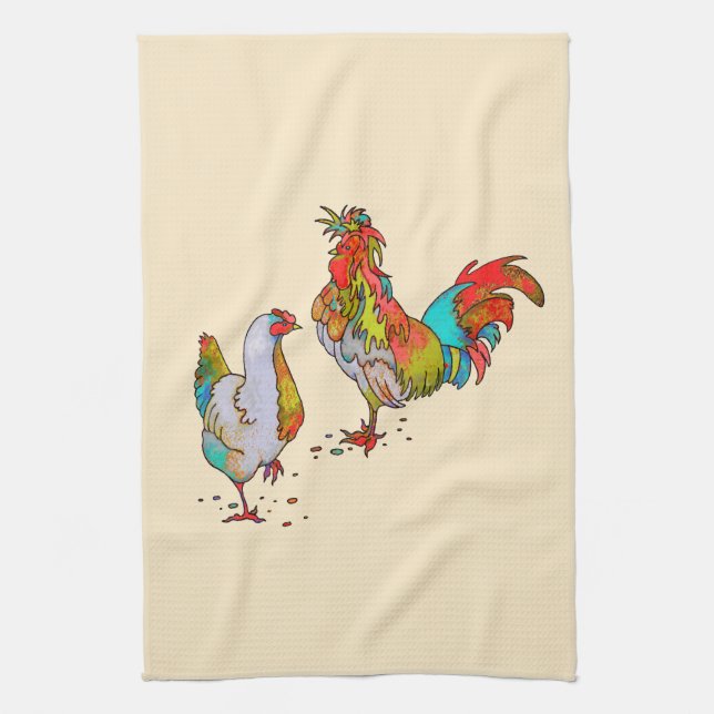 Serviette de cuisine Fiesta Poulets 16" x 24" (Vertical)