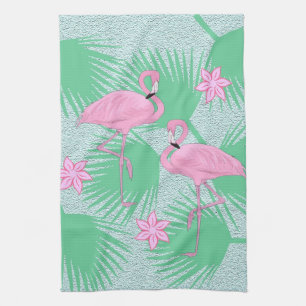 serviette de cuisine flamingo