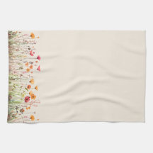 Serviette de cuisine fleur sauvage