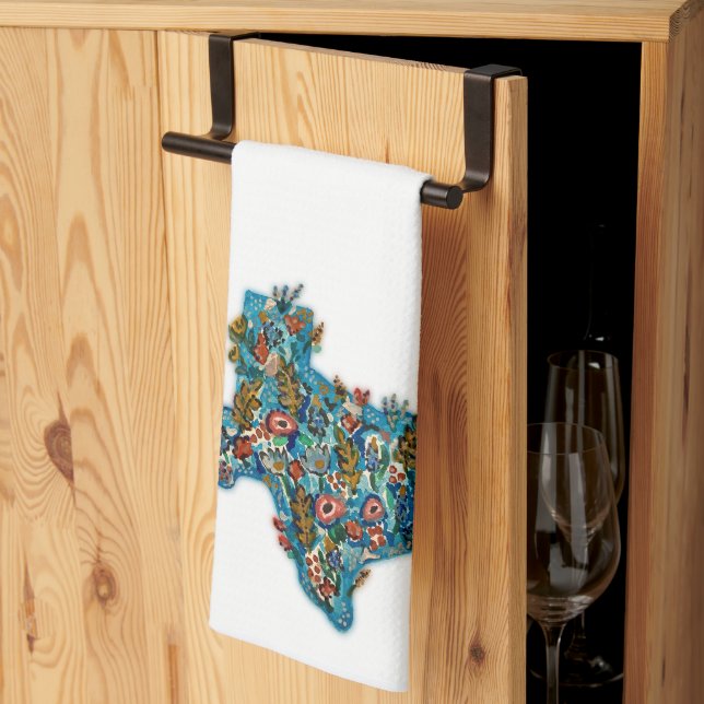 Serviette de cuisine Fleur sauvage du Texas (Pliage en tiers)
