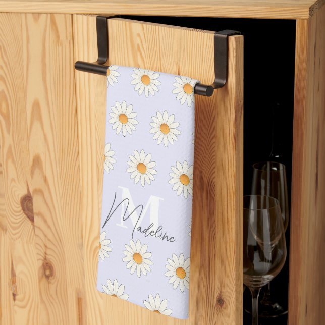 Serviette de cuisine florale - Cute et gaie (Pliage en tiers)