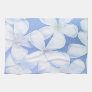 Serviette de cuisine florale du bigorneau blanc