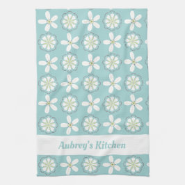 Serviette de cuisine Florale moderne personnalisée