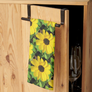 Serviette de cuisine florale Susan Black Eyed