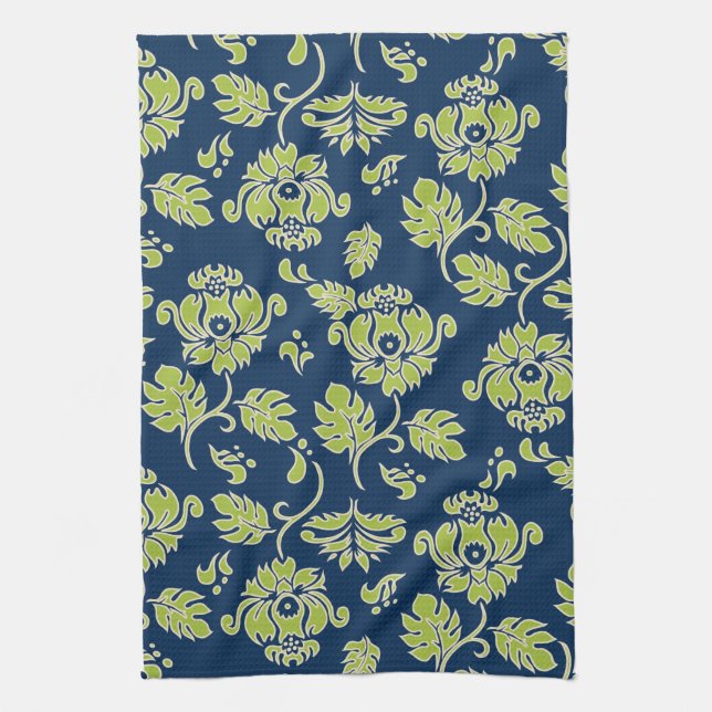 Serviette de cuisine florale tropicale Kamaole Haw (Vertical)