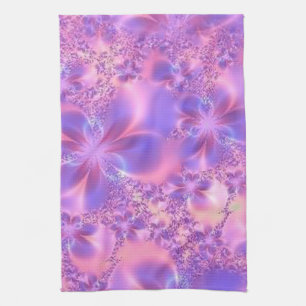 Serviette de cuisine fractée à fleurs