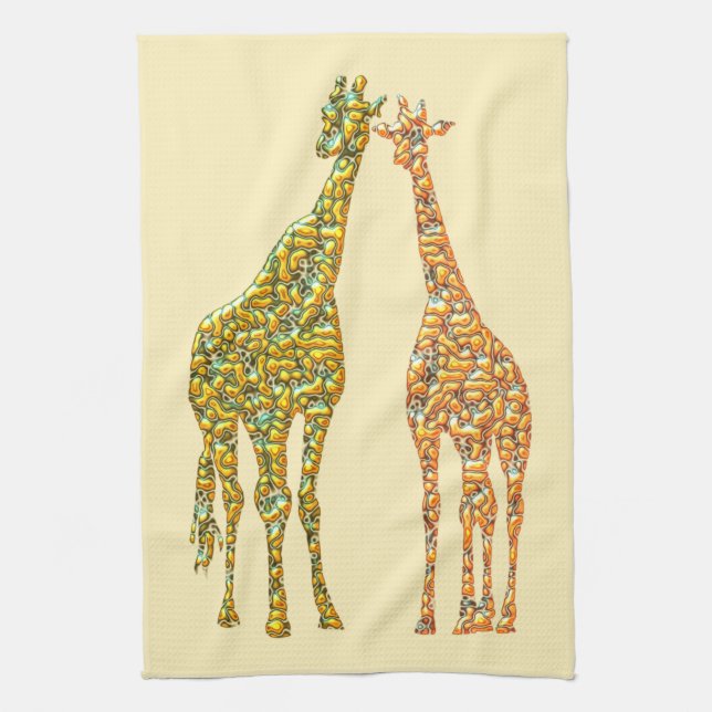 Serviette de cuisine Giraffe - Couleurs Personnali (Vertical)