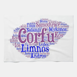 Serviette de cuisine grecque d'îles