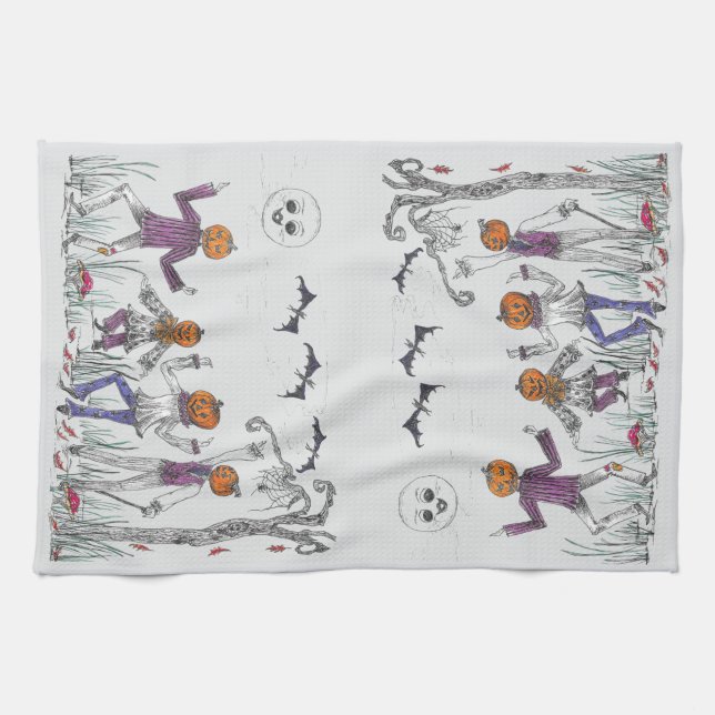 Serviette de cuisine Halloween amusante (Horizontal)