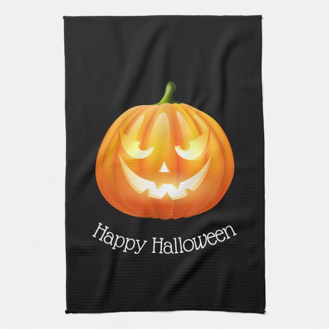 Serviette de cuisine Halloween Citrouille (Vertical)