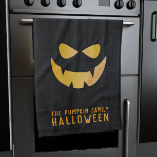 Serviette de cuisine Halloween Citrouille Jack-o'-