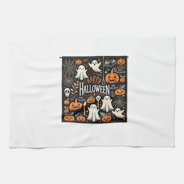 Serviette de cuisine Halloween éffrayante (Horizontal)