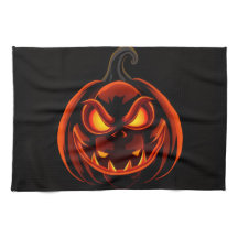 Serviette de cuisine Halloween Monstre Citrouille 