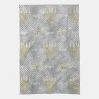 Serviette de cuisine "Hanoukka Elegant Menorahs"