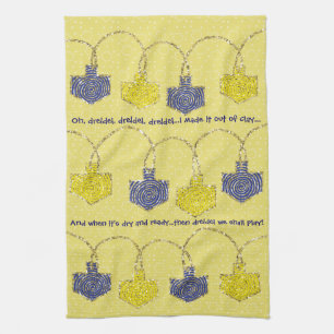 Serviette de cuisine "Hanoukka/Oh Dreidel"
