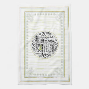 Serviette de cuisine "Happy Passover Words"