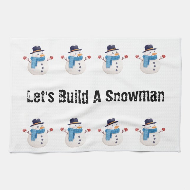 Serviette de cuisine hiver Snowman (Horizontal)