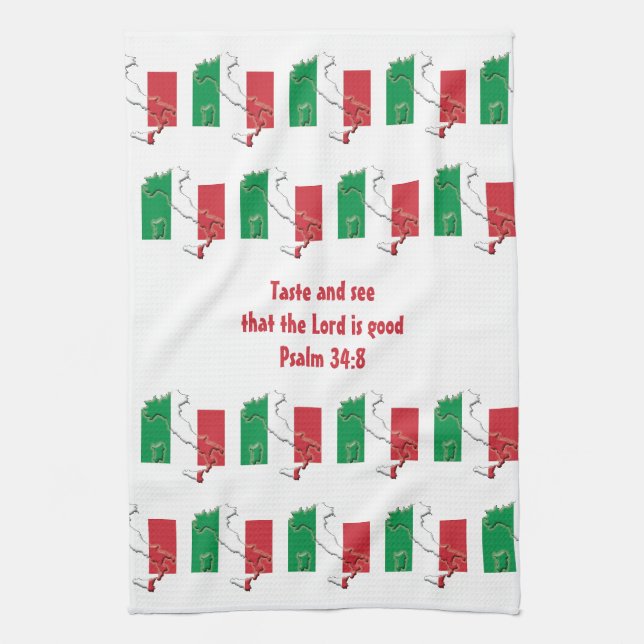Serviette de cuisine ITALIE personnalisée (Vertical)