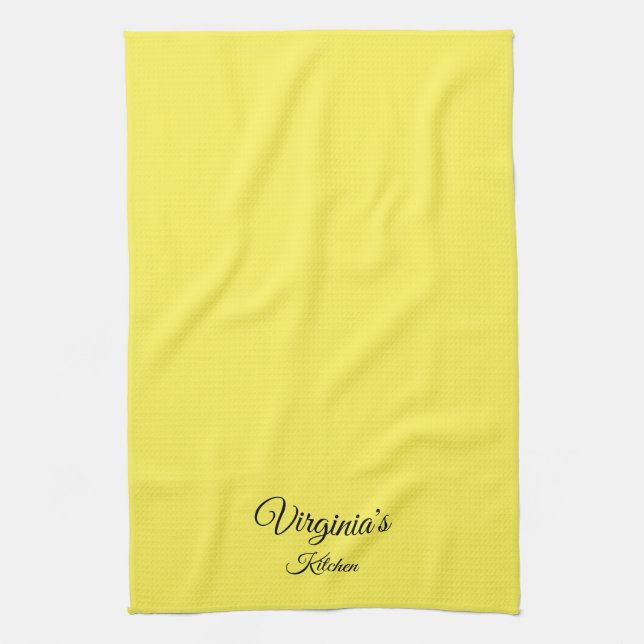 Serviette de cuisine Jaune Personnalisée (Vertical)
