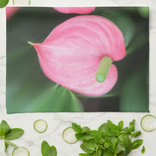 Serviette de cuisine - Jumeaux Anthurium Rose