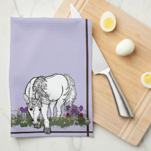 Serviette de cuisine Licorne Chevaux par figdewdro