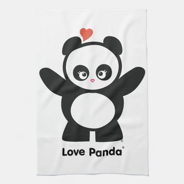 Serviette de cuisine Love Panda® (Vertical)