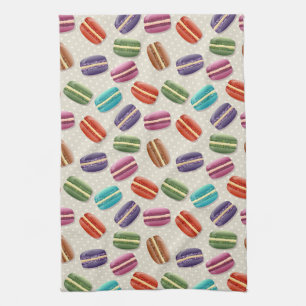 serviette de cuisine macarons