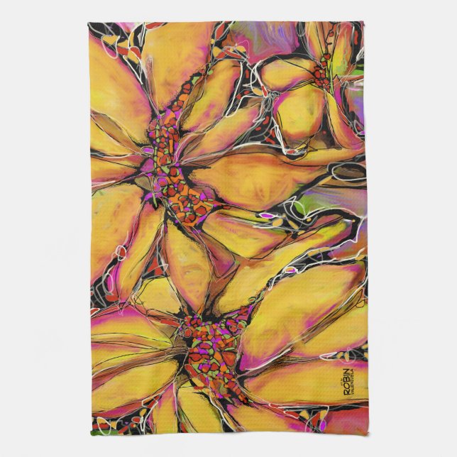 Serviette de cuisine "magique" tournesol (Vertical)