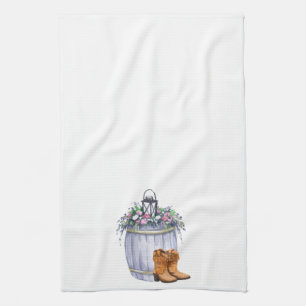 Serviette de cuisine Mariage campagnard d'été Rust