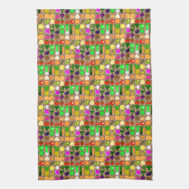 Serviette de cuisine mignonne de fruit et de (Vertical)