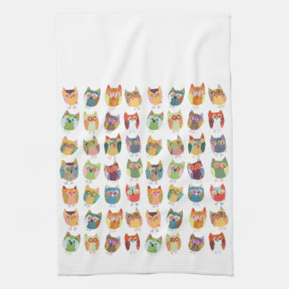 Serviette de cuisine mignonne de hibou, teatowel.
