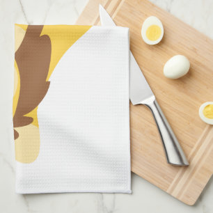 Serviette de cuisine mignonne très affamée de li