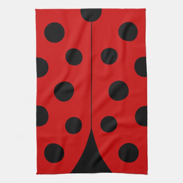 Serviette de cuisine moderne de coccinelle (Vertical)