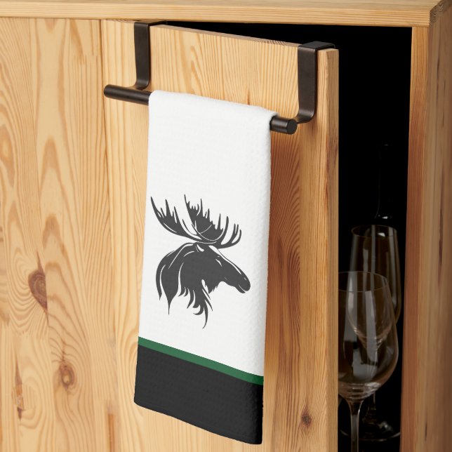 Serviette de cuisine Moose (Pliage en tiers)