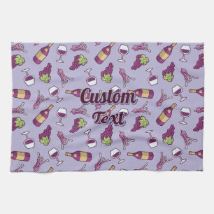 Serviette de cuisine Motif au vin rouge