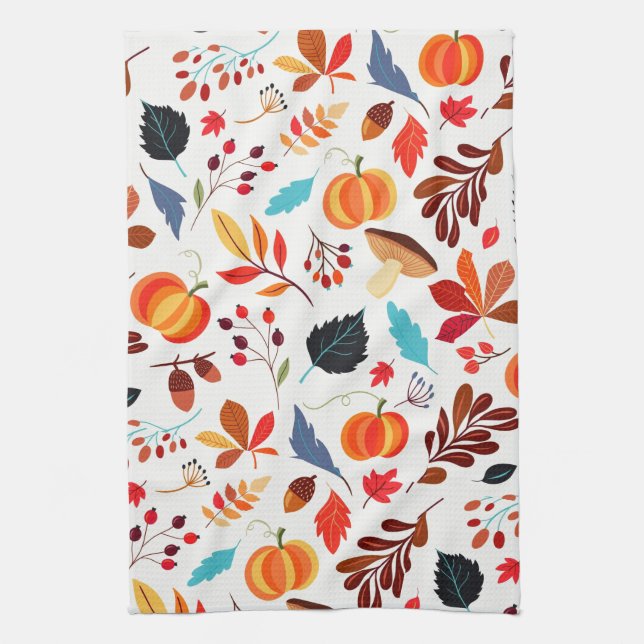 Serviette de cuisine Motif d'automne (Vertical)