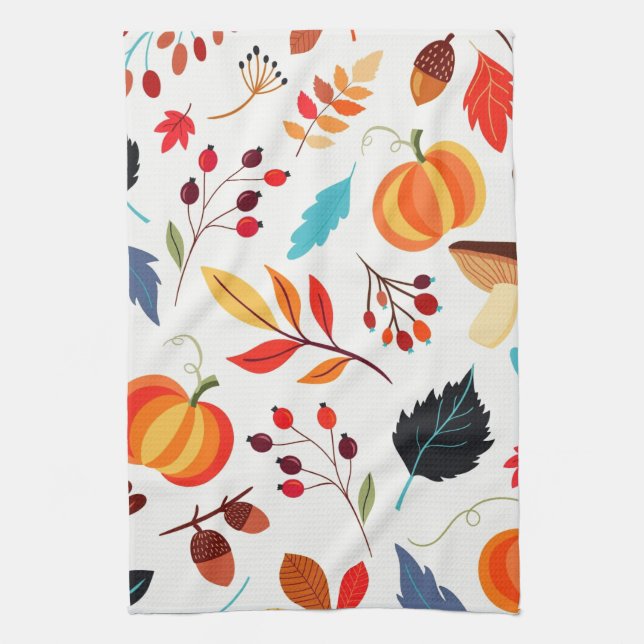 Serviette de cuisine Motif d'automne (Vertical)
