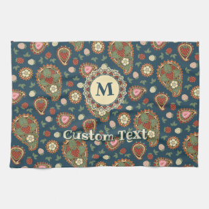 Serviette de cuisine Motif fraise Paisley
