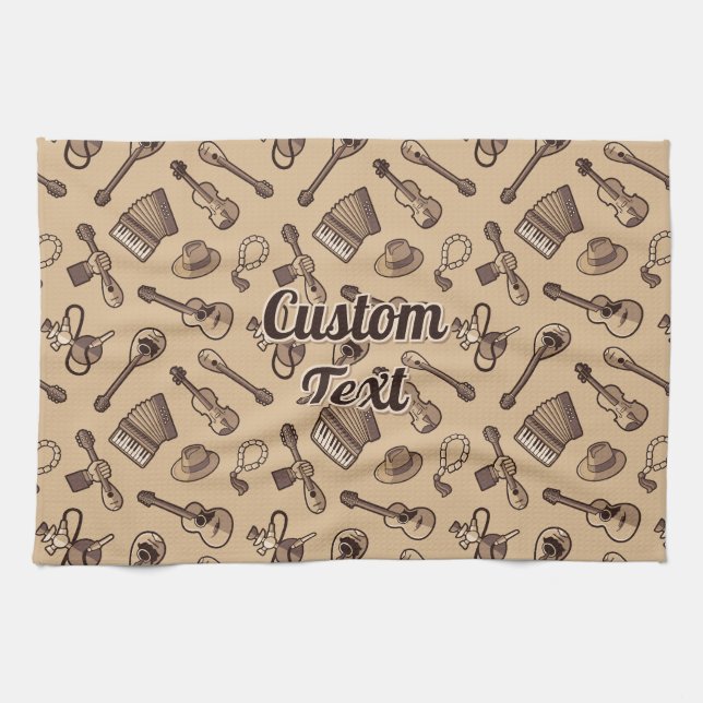 Serviette de cuisine Motif Rebetiko (Horizontal)