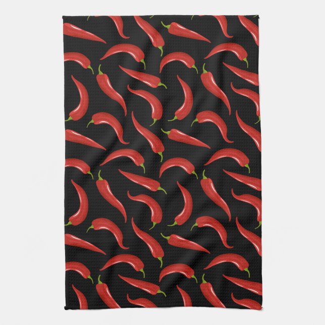 Serviette de cuisine Motif Red Chili Pepper (Vertical)